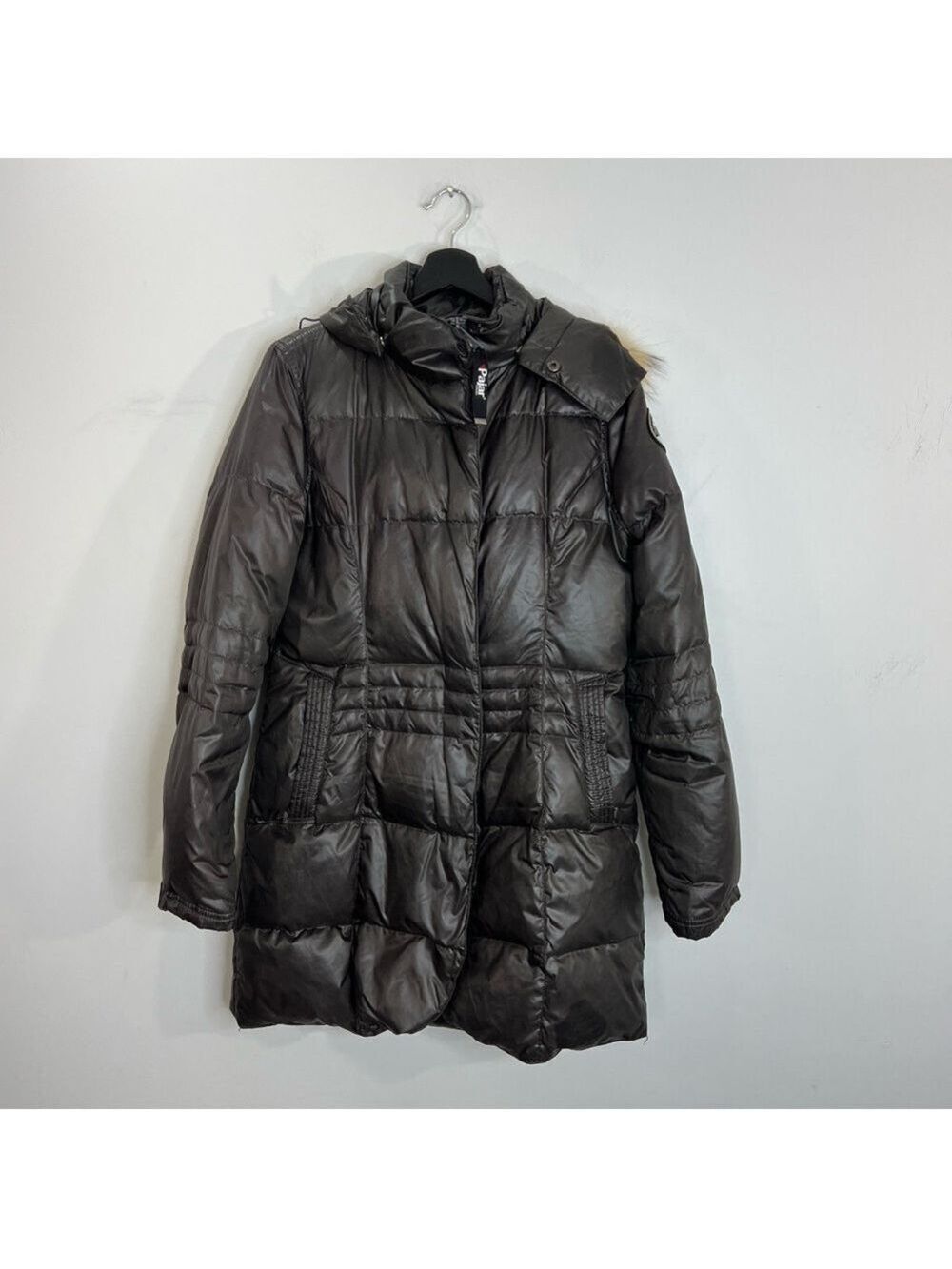 PAJAR Montreal grey green fur trim down parka winter coat M - Picture 3 of 15